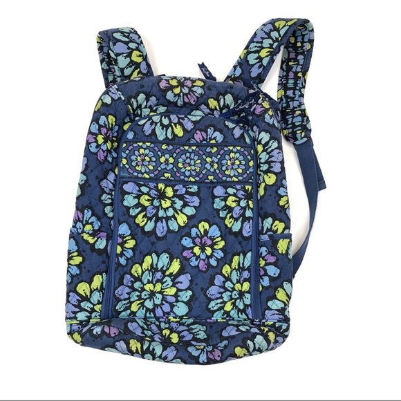 Vera Bradley backpack laptop case blue floral